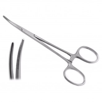 MEDISCON Hemostat Veterinary Pet Grooming Kelly Locking Curved Forceps Artery Pliers