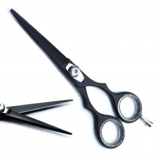 MEDISCON Black Barber Hair Cutting Scissors 6" Trimming Hair Dressing Styling Shears