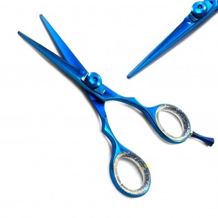 MEDISCON Barber Hair Cutting Scissor Blue 5.5'' Salon Hair Dressing Shear Beauty Saloons