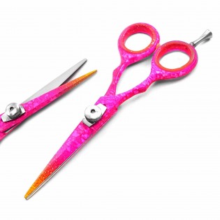 MEDSICON Barber Hair Cutting Scissor 5.5'' Pink Color Hair Dressing Styling Salon Shears