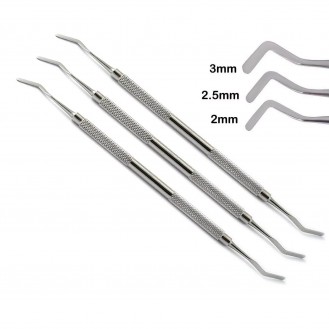 MEDISCON Set Of 3 Dental Heidman Spatula Flat Plastic Placing Mixing Spatulas Lab Tools
