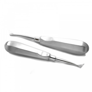 MEDISCON Dental Cryer Right & Left Elevator Set Of 2 Surgical Tooth Extracting Instrument